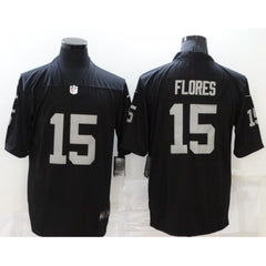 Men's Las Vegas Raiders #15 Tom Flores Black Vapor Untouchable Limited Stitched Football Jersey 