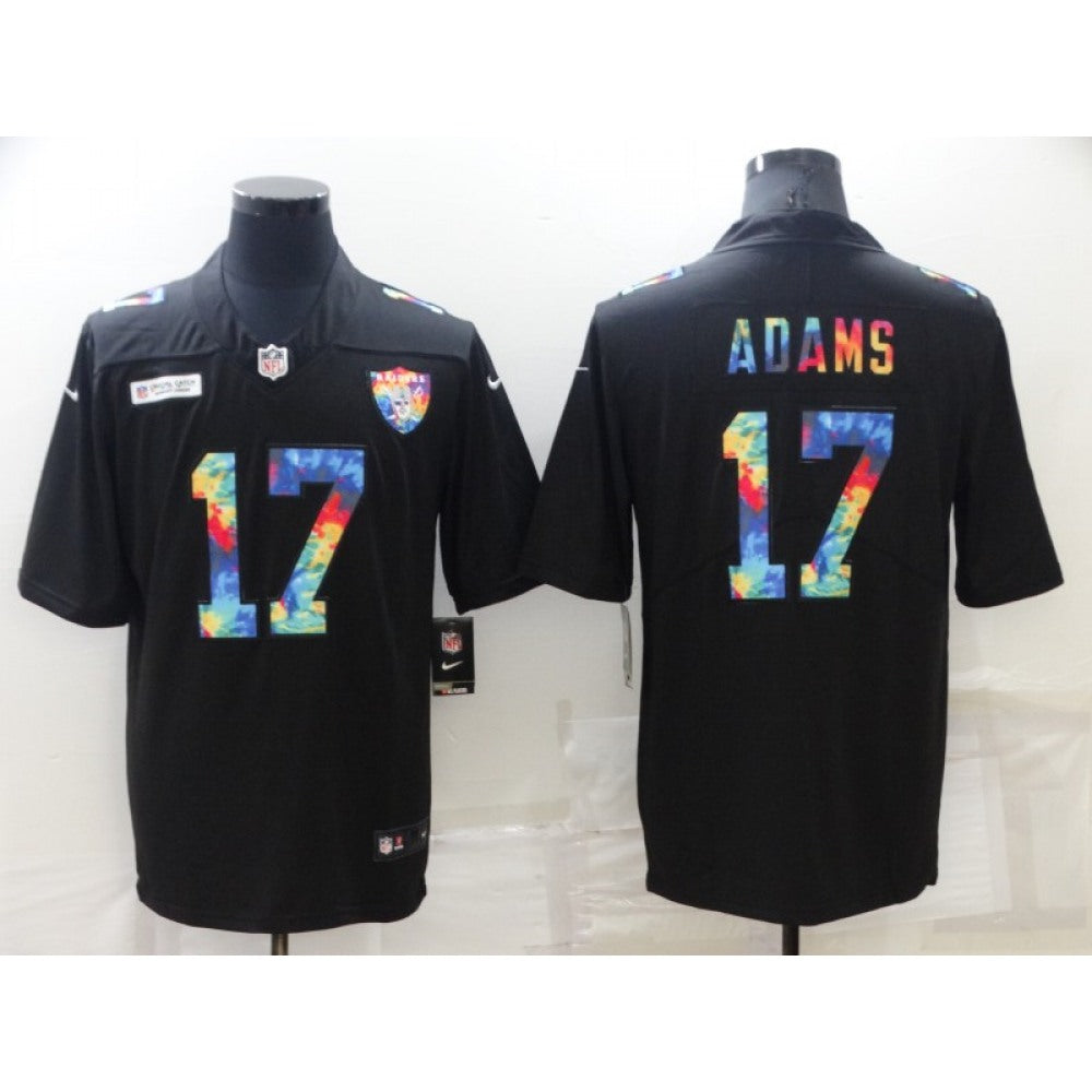 Men's Las Vegas Raiders #17 Davante Adams Black Crucial Catch Limited Stitched Jersey 