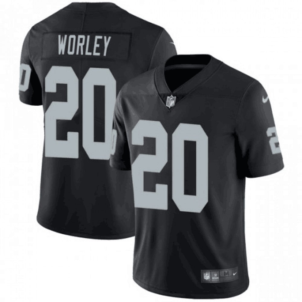 Men's Oakland Raiders #20 Daryl Worley Black Vapor Untouchable Limited Stitched NFL Jersey 