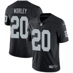 Men's Oakland Raiders #20 Daryl Worley Black Vapor Untouchable Limited Stitched NFL Jersey 