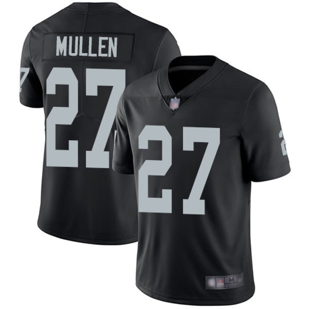 Men's Las Vegas Raiders #27 Trayvon Mullen Black Vapor Limited Stitched Jersey 