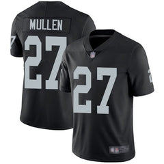 Men's Las Vegas Raiders #27 Trayvon Mullen Black Vapor Limited Stitched Jersey 