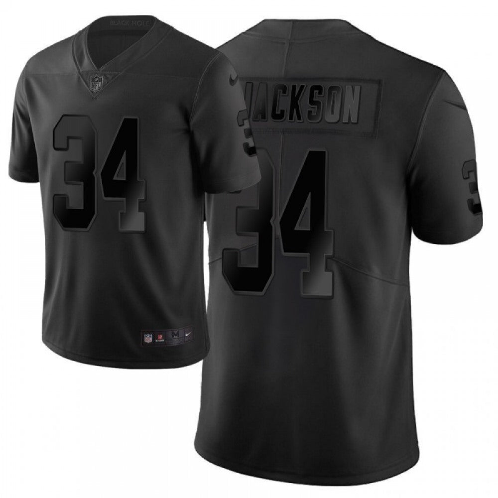 Men's Oakland Raiders #34 Bo Jackson Black Vapor City Edition Limited Stitched NFL Jersey 