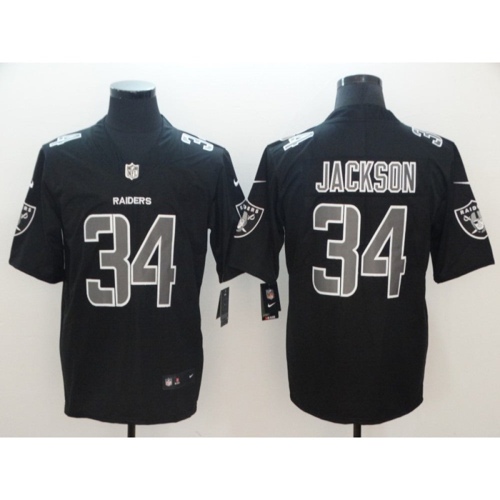 Men's Oakland Raiders #34 Bo Jackson 2018 Black Impact Limited Stitched NFL Jersey 