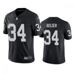 Men's Las Vegas Raiders #34 Brandon Bolden Black Vapor Limited Stitched Jersey 