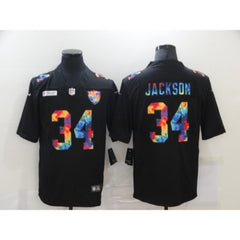 Men's Las Vegas Raiders #34 Bo Jackson 2020 Black Crucial Catch Limited Stitched Jersey 