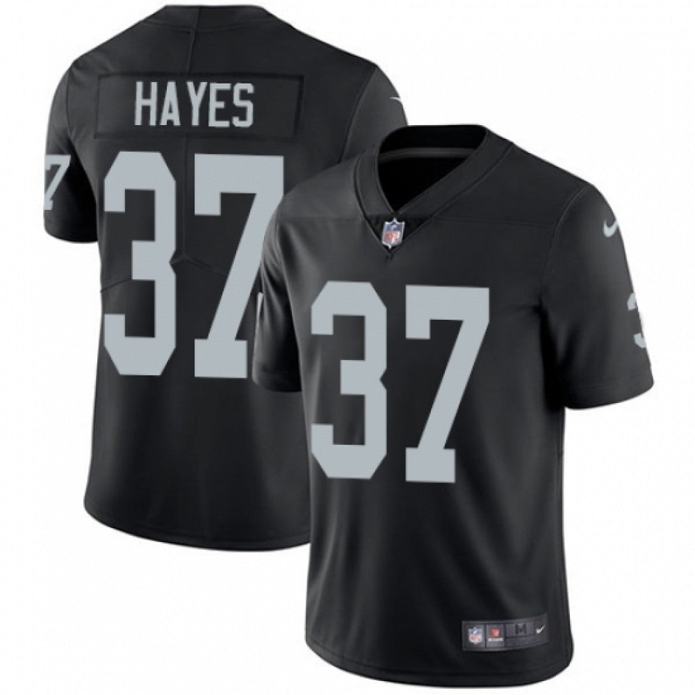 Men's Las Vegas Raiders #37 Lester Hayes Black Vapor Limited Stitched Jersey 