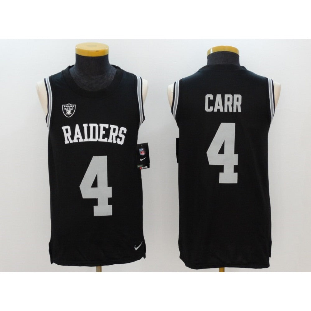 Men's Oakland Raiders #4 Derek Carr Black Vapor Untouchable Player Limited Jersey 