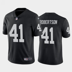 Men's Las Vegas Raiders #41 Amik Robertson Black Vapor Untouchable Limited Stitched Jersey 