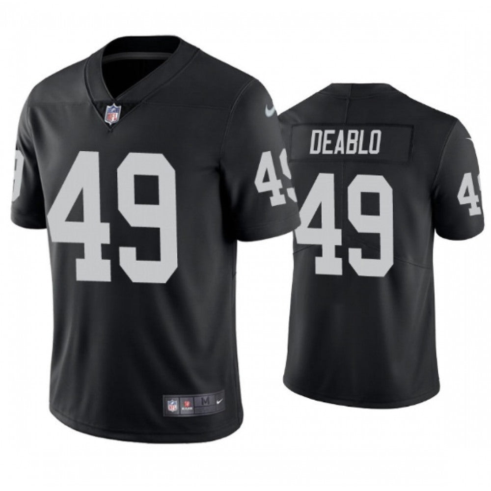Men's Las Vegas Raiders #49 Divine Deablo Black Vapor Untouchable Limited Stitched Jersey 