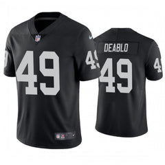 Men's Las Vegas Raiders #49 Divine Deablo Black Vapor Untouchable Limited Stitched Jersey 