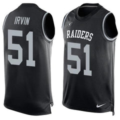 Raiders #51 Bruce Irvin Black Team Color Men's Stitched NFL Limited Tank Top Jersey 