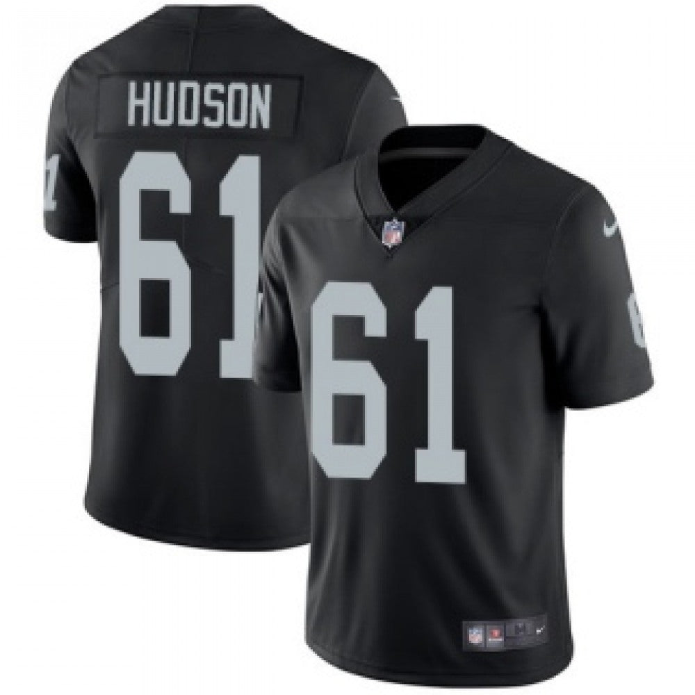 Men's Oakland Raiders #61 Rodney Hudson Black Vapor Limited Stitched NFL Jersey 
