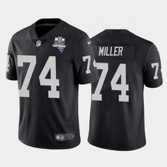 Men's Las Vegas Raiders #74 Kolton Miller Black 2020 Inaugural Season Vapor Limited Stitched Jersey 