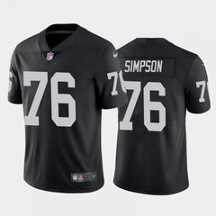 Men's Las Vegas Raiders #76 John Simpson Black Vapor Untouchable Limited Stitched Jersey 