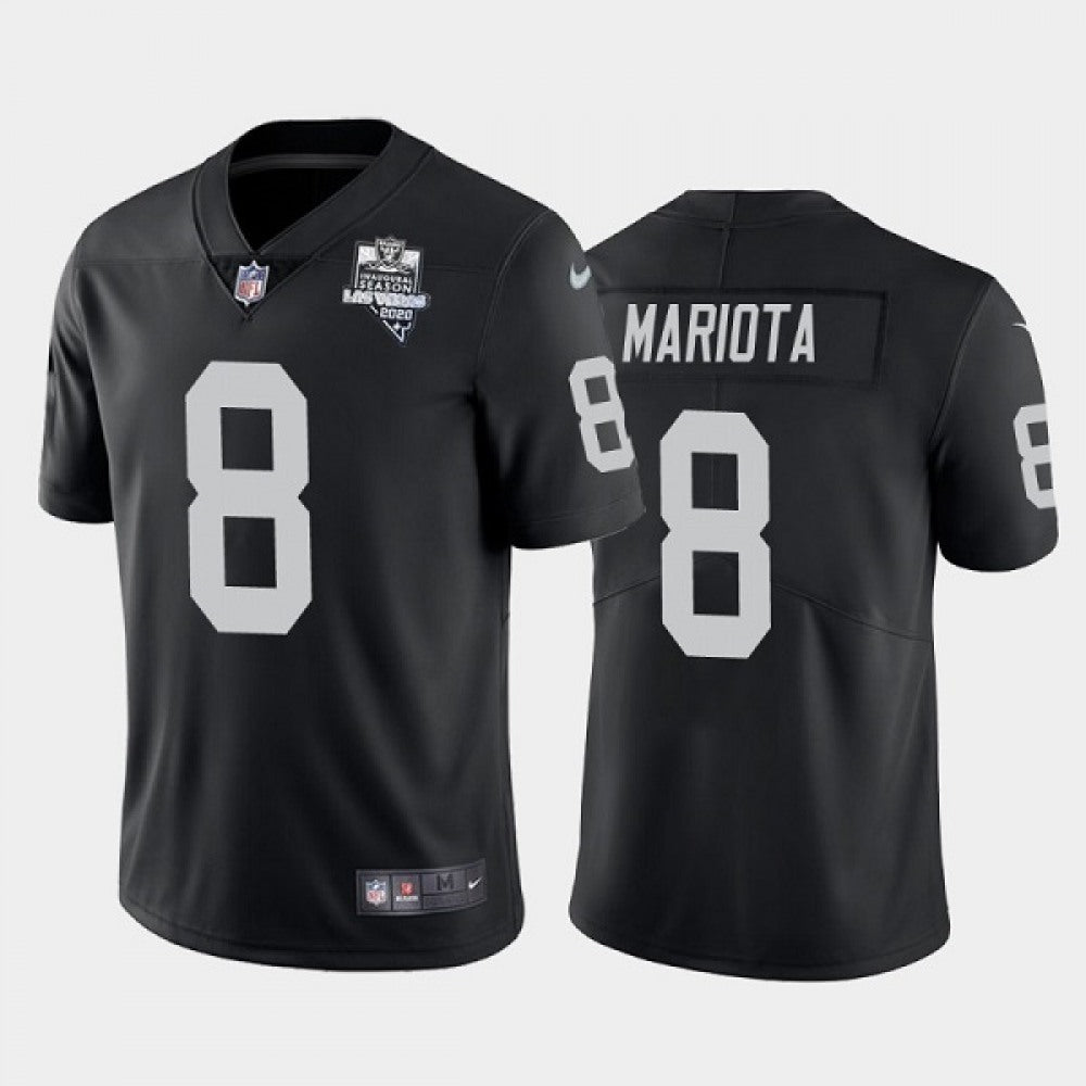 Men's Las Vegas Raiders #8 Marcus Mariota Black 2020 Inaugural Season Vapor Limited Stitched Jersey 