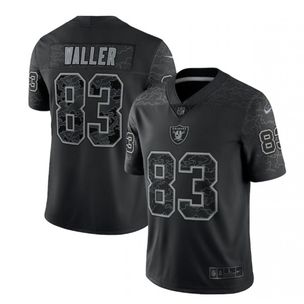 Men's Las Vegas Raiders #83 Darren Waller Black Reflective Limited Stitched Football Jersey 
