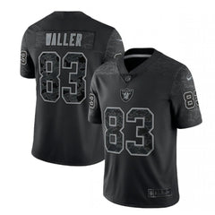 Men's Las Vegas Raiders #83 Darren Waller Black Reflective Limited Stitched Football Jersey 