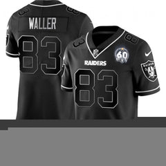 Men's Las Vegas Raiders #83 Darren Waller Black Shadow Vapor Limited Stitched Jersey 