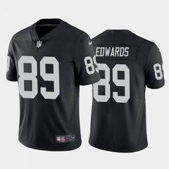 Men's Las Vegas Raiders #89 Bryan Edwards Black Vapor Untouchable Limited Stitched Jersey 