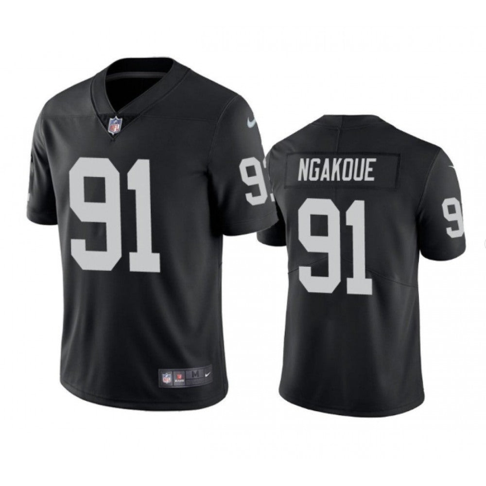 Men's Las Vegas Raiders #91 Yannick Ngakoue Black Vapor Untouchable Limited Stitched Football Jersey 
