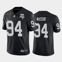 Men's Las Vegas Raiders #94 Carl Nassib Black 2020 Inaugural Season Vapor Limited Stitched Jersey 
