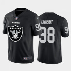 Men's Oakland Raiders #98 Maxx Crosby Black 2020 Team Big Logo Limited Stitched Jersey 