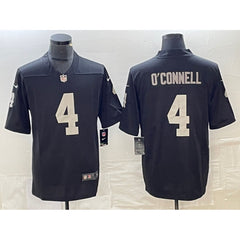 Men's Las Vegas Raiders #4 Aidan O'Connell Black Vapor Untouchable Stitched Football Jersey 