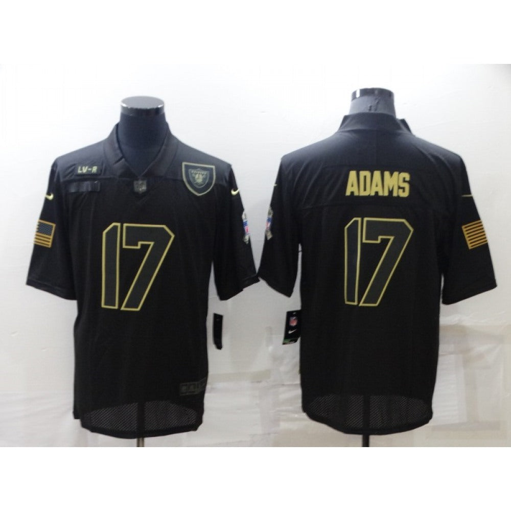 Men's Las Vegas Raiders #17 Davante Adams Black Salute To Service Limited Stitched Jersey 