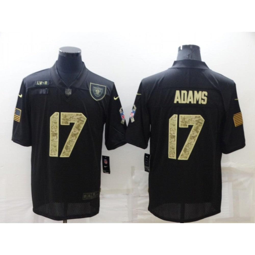 Men's Las Vegas Raiders #17 Davante Adams Black Camo Salute To Service Limited Stitched Jersey 