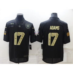 Men's Las Vegas Raiders #17 Davante Adams Black Camo Salute To Service Limited Stitched Jersey 