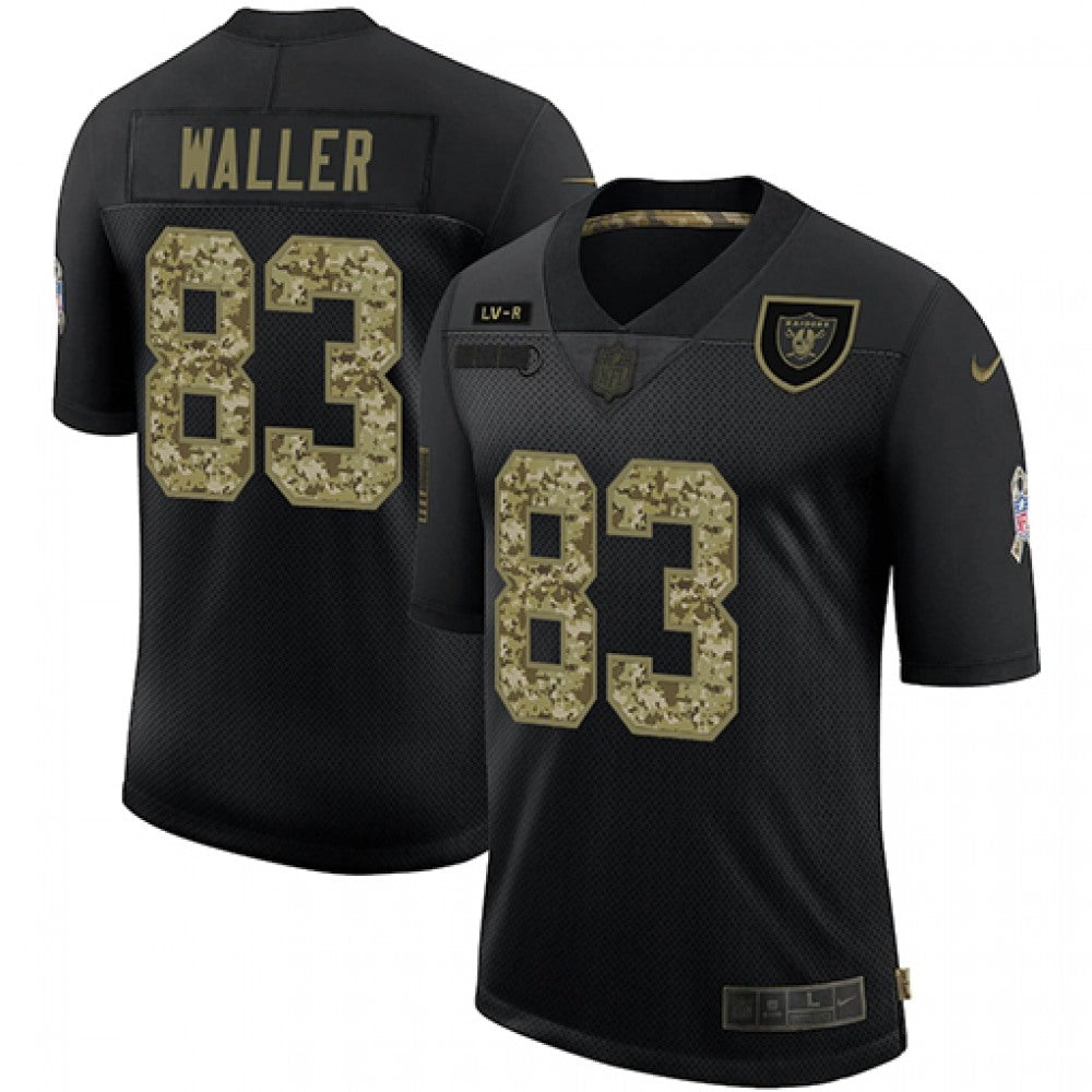 Men's Las Vegas Raiders #83 Darren Waller Black Camo Salute To Service Limited Stitched Jersey 