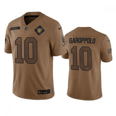 Men's Las Vegas Raiders #10 Jimmy Garoppolo 2023 Brown Salute To Service Limited Stitched Football Jersey 
