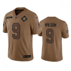 Men's Las Vegas Raiders #9 Tyree Wilson 2023 Brown Salute To Service Limited Stitched Football Jersey 