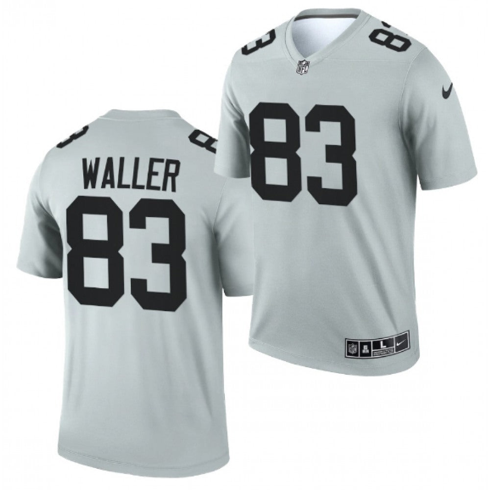 Men's Las Vegas Raiders #83 Darren Waller 2021 Gray Inverted Legend Stitched Football Jersey 