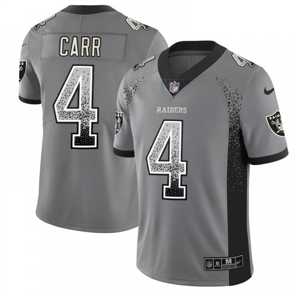 Men's Oakland Raiders #4 Derek Carr Gray 2018 Drift Fashion Color Rush Limited Stitched NFL Jersey 