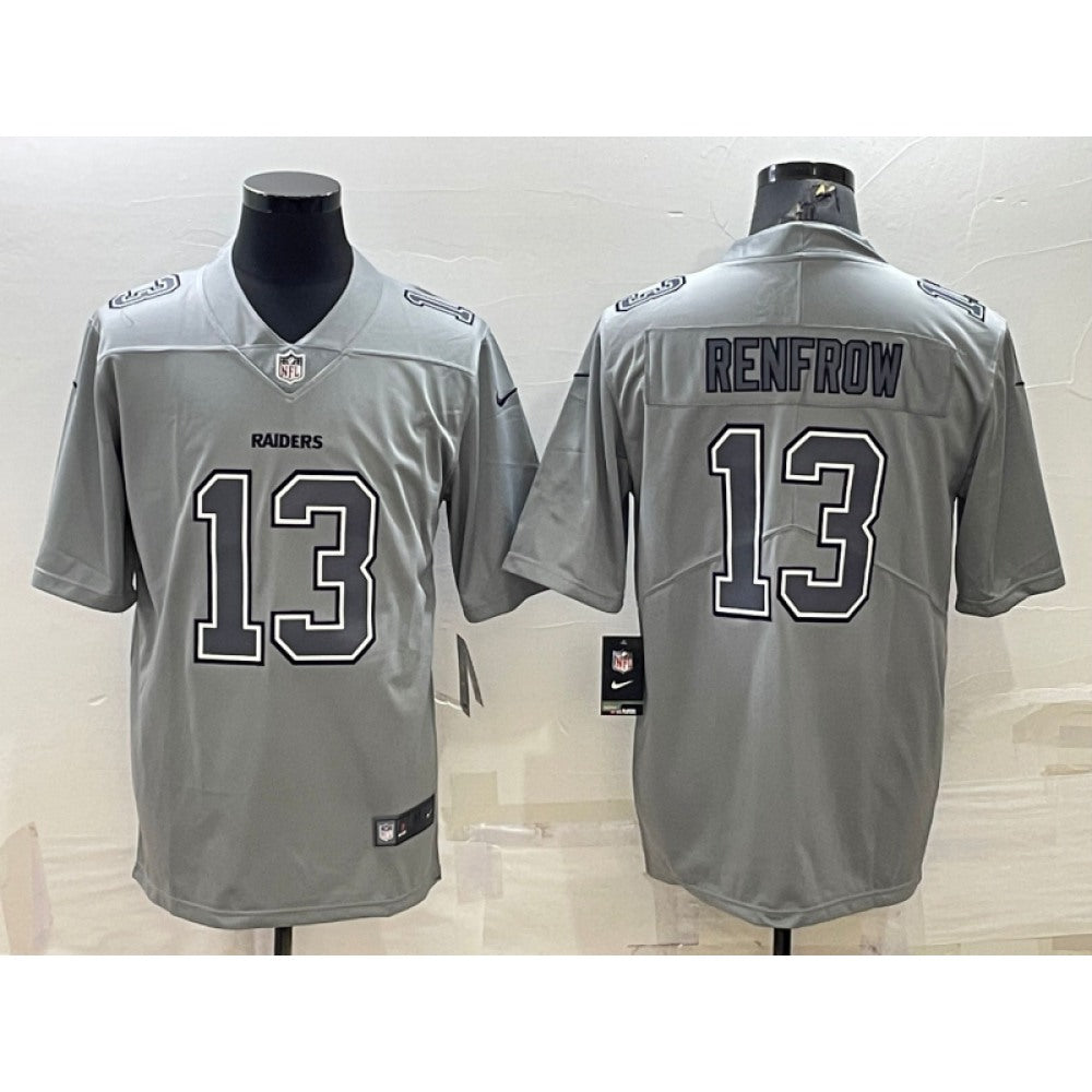 Men's Las Vegas Raiders #13 Hunter Renfrow Grey Atmosphere Fashion Stitched Jersey 