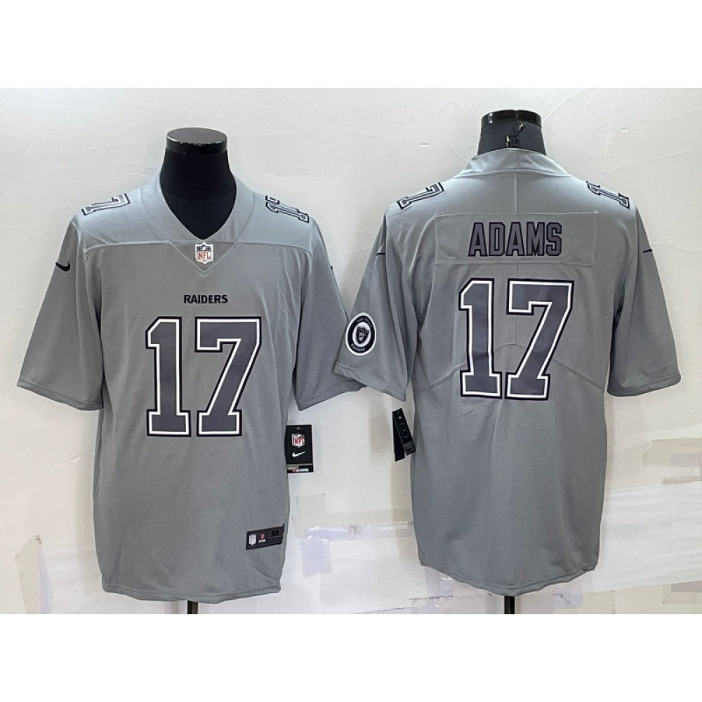 Men's Las Vegas Raiders #17 Davante Adams With Patch Grey Atmosphere Fashion Stitched Jersey 