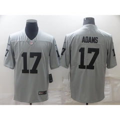 Men's Las Vegas Raiders #17 Davante Adams Grey Limited Stitched Jersey 