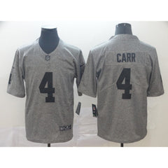 Men's Oakland Raiders #4 Derek Carr Grey Limited Stitched NFL Jersey 