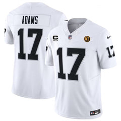 Men's Las Vegas Raiders #17 Davante Adams White 2023 F.U.S.E. With 4-star C Patch And John Madden Patch Vapor Limited Stitched Football Jersey 