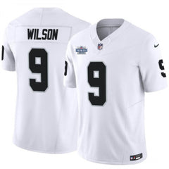 Men's Las Vegas Raiders #9 Tyree Wilson White 2023 F.U.S.E. With Prem1ere Patch Vapor Untouchable Limited Stitched Football Jersey 