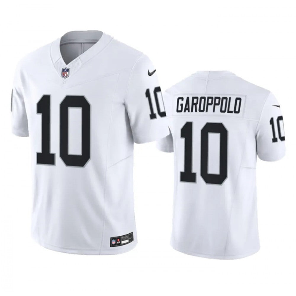 Men's Las Vegas Raiders #10 Jimmy Garoppolo White 2023 F.U.S.E Vapor Untouchable Stitched Football Jersey 