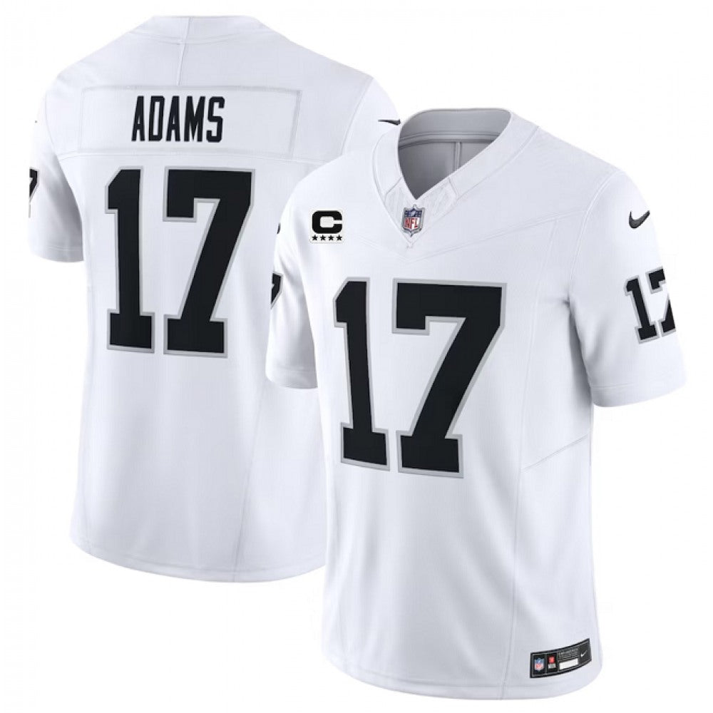 Men's Las Vegas Raiders #17 Davante Adams White 2023 F.U.S.E With 4-Star C Patch Vapor Untouchable Stitched Football Jersey 