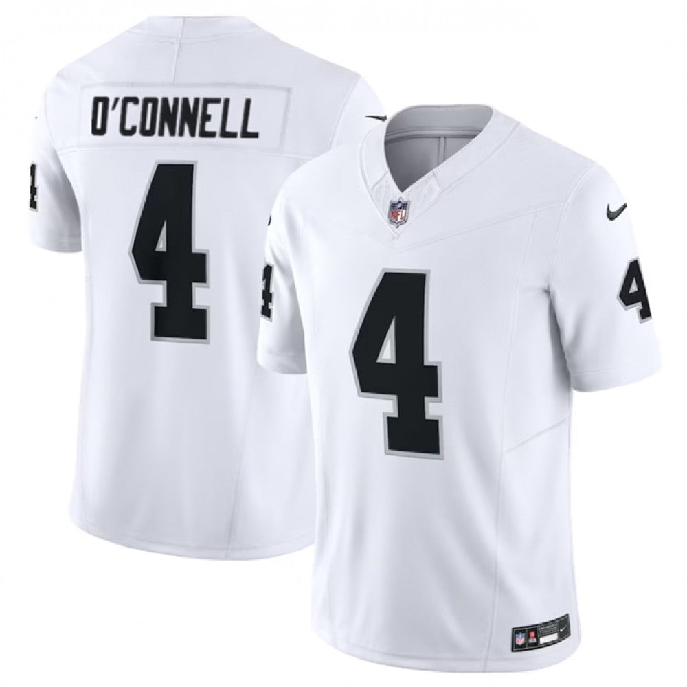 Men's Las Vegas Raiders #4 Aidan O'Connell White 2023 F.U.S.E Vapor Untouchable Stitched Football Jersey 