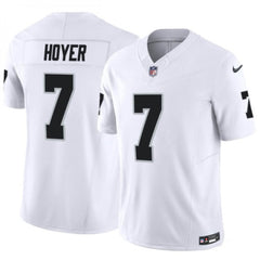 Men's Las Vegas Raiders #7 Brian Hoyer White 2023 F.U.S.E Vapor Untouchable Stitched Football Jersey 