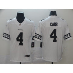 Men's Oakland Raiders #4 Derek Carr White 2019 Team Logo Cool Edition Stitched NFL Jersey 