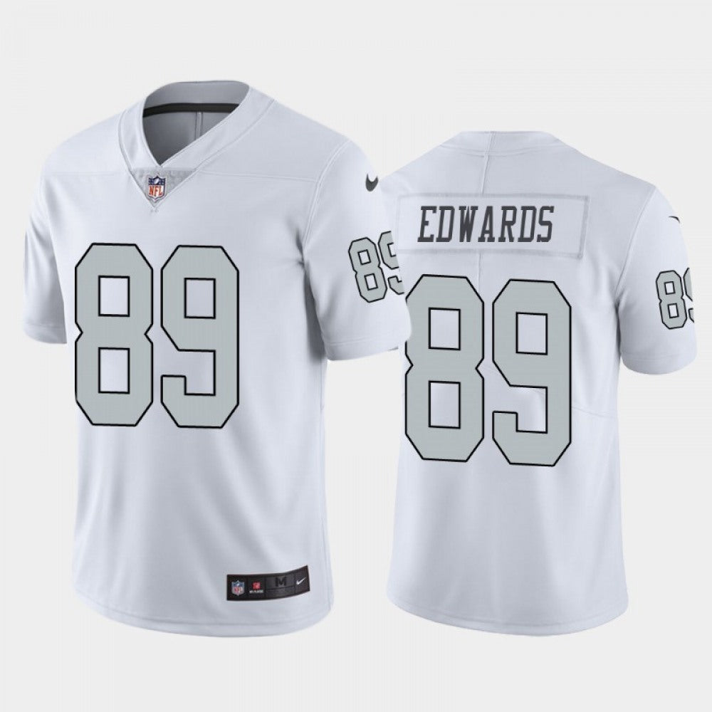 Men's Las Vegas Raiders #89 Bryan Edwards White Color Rush Stitched Jersey 