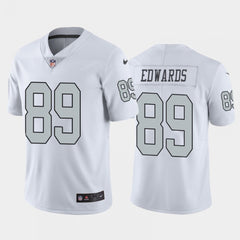 Men's Las Vegas Raiders #89 Bryan Edwards White Color Rush Stitched Jersey 