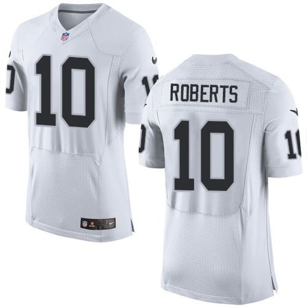 Raiders #10 Seth Roberts White Men's Stitched NFL New Elite Jersey 